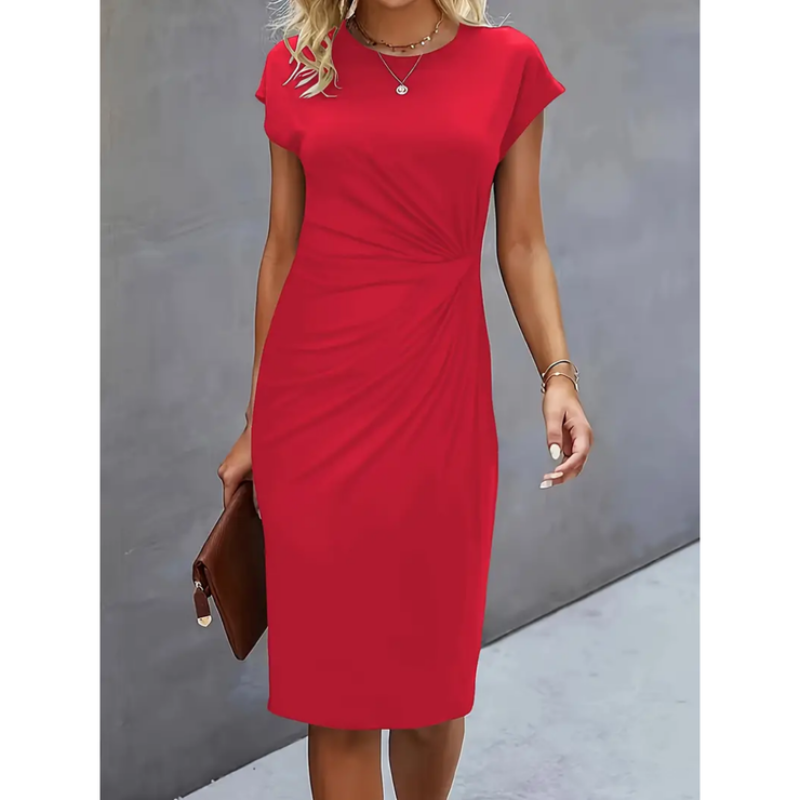 Women’s Ruched Midi Bodycon Dress