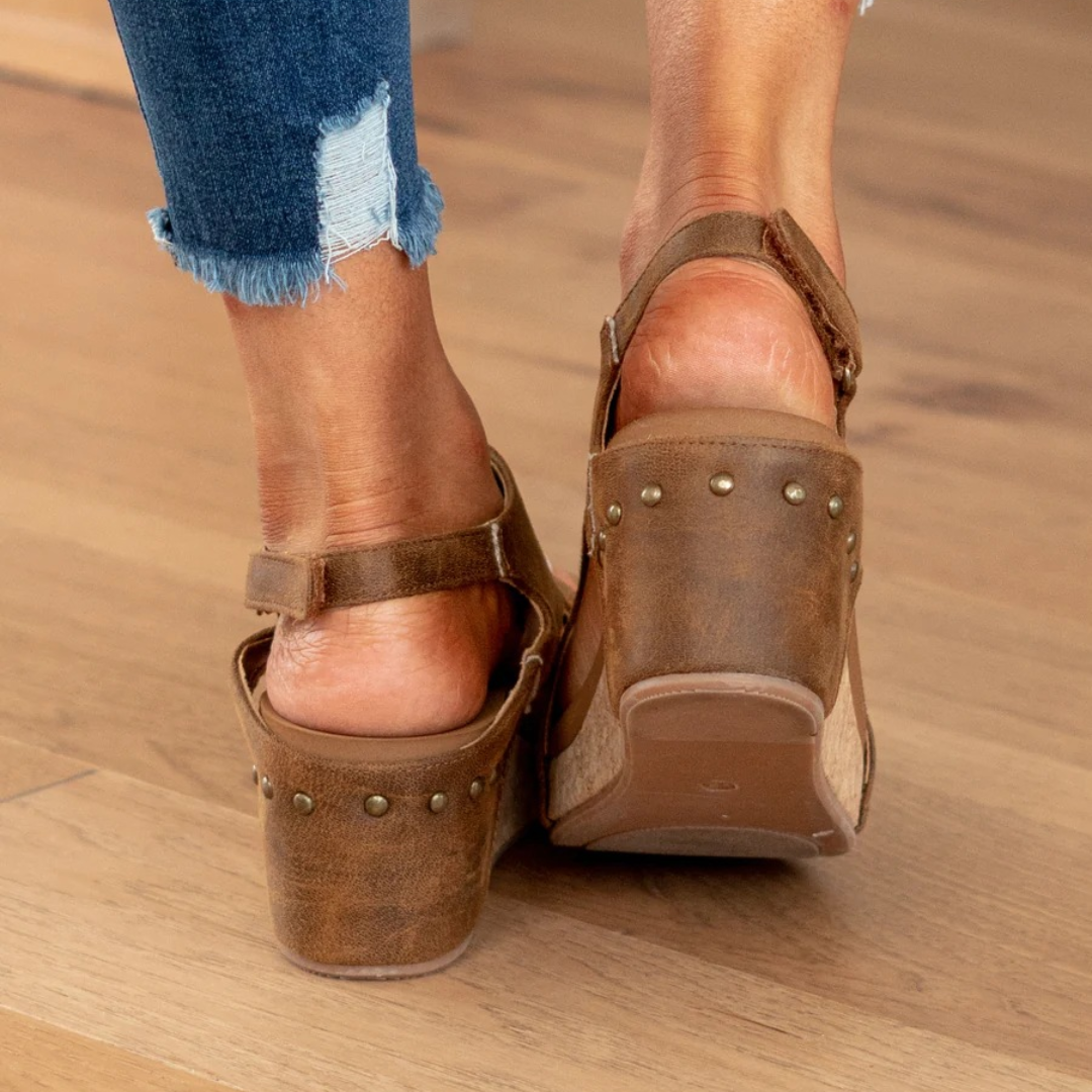 Cut-Out Wedge Open-Toe Sandals for Women