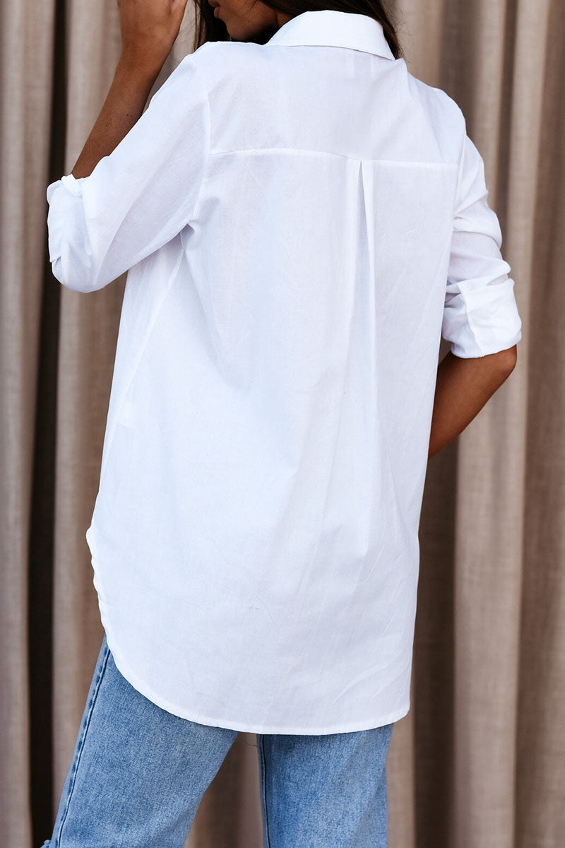 Women’s Oversized Button-Up Long Sleeve Shirt