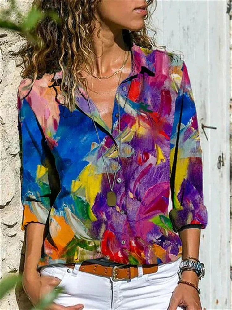 Women's Summer Blouse with Relaxed Fit and Effortlessly Elegant Style
