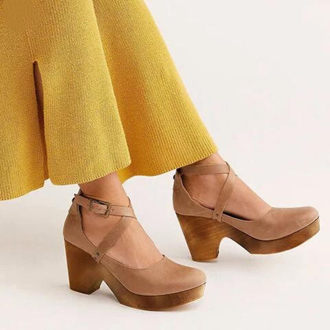 Classic Strap Heels Women Timeless Retro Design