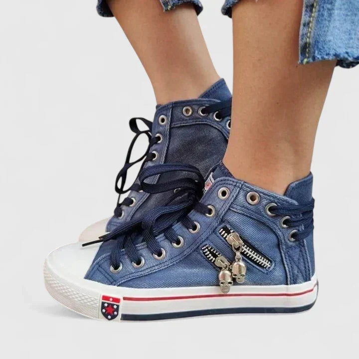Orthopedic Comfort Shoes for Women - Denim & Navy Blue