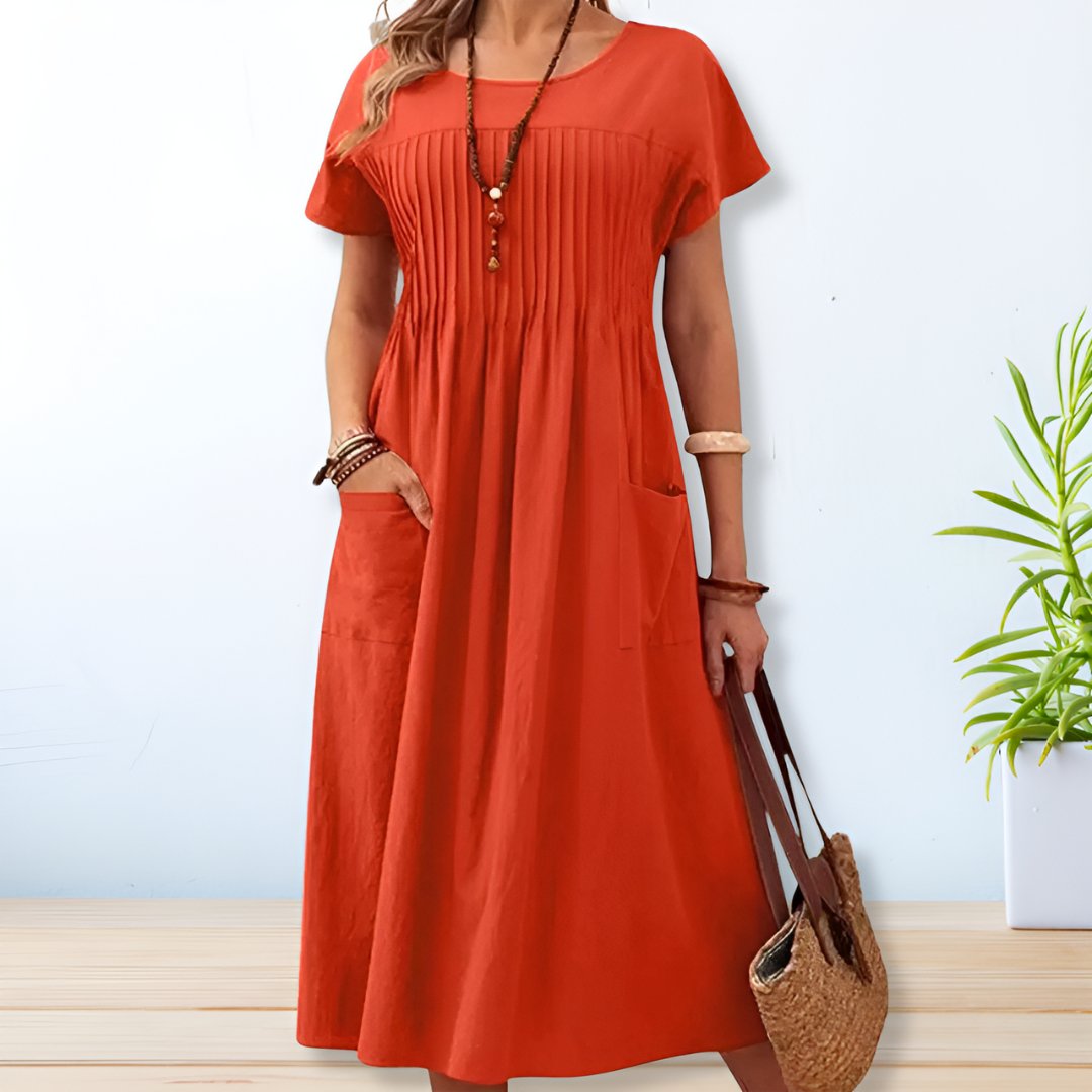 Jacqueline Relaxed Fit Midi Dress for Women