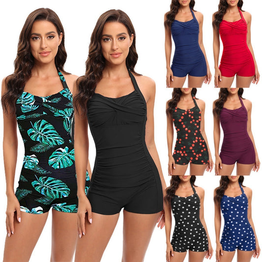Women's Swimwear One -Piece Swimsuit with Tummy Control
