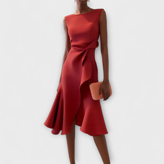 Women's Elegant Sleeveless Midi Cocktail Dress