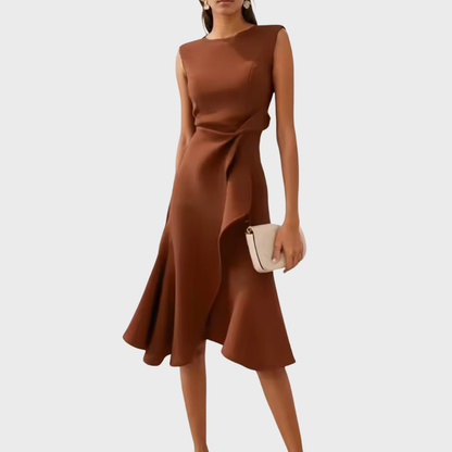 Women's Elegant Sleeveless Midi Cocktail Dress