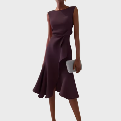 Women's Elegant Sleeveless Midi Cocktail Dress