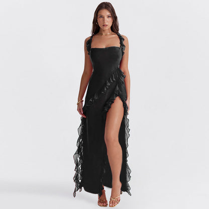 Ariella Ruffle Midi Dress for Women - Elegant & Flattering