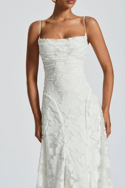 Women’s Floral Lace Mermaid Maxi Dress for Formal Occasions