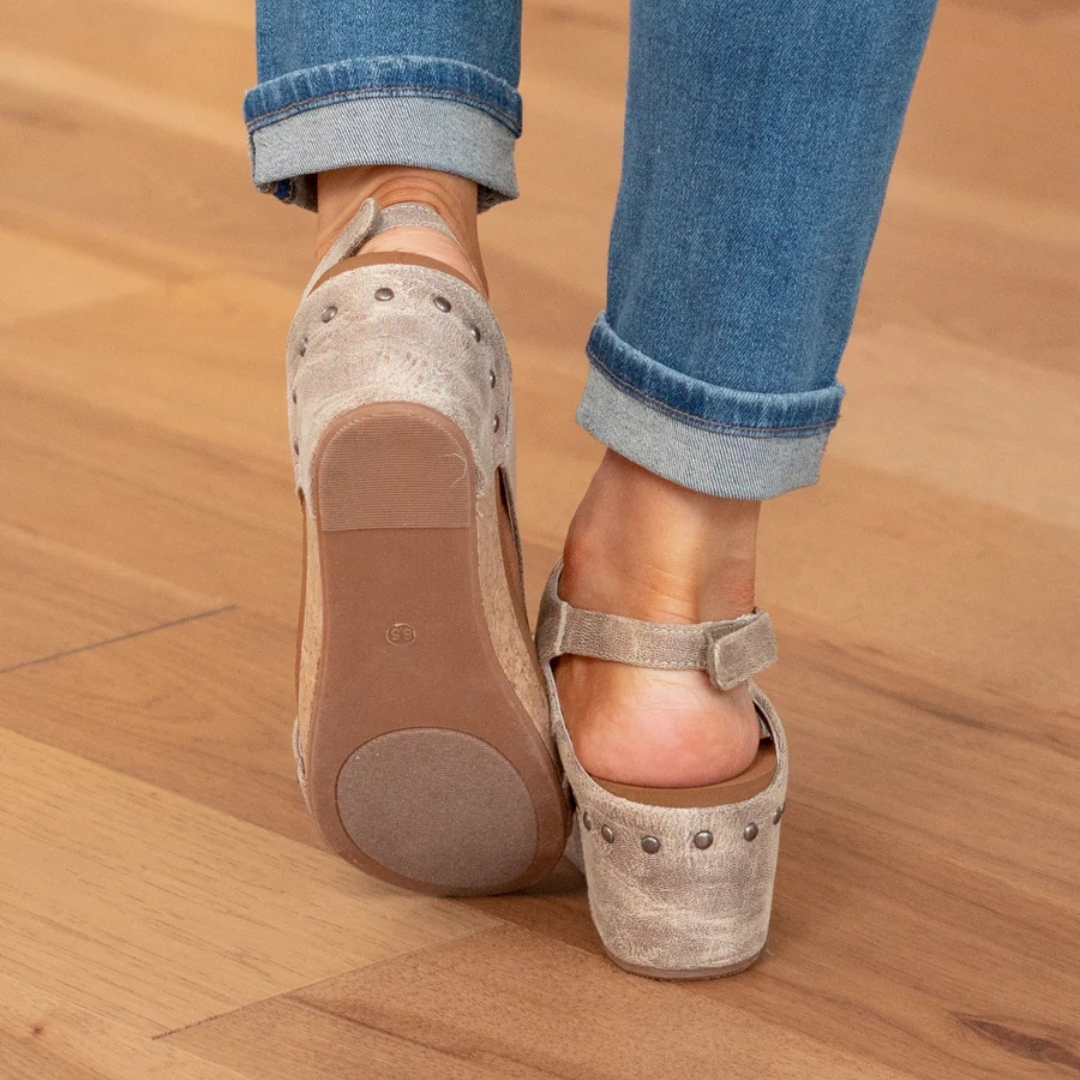 Cut-Out Wedge Open-Toe Sandals for Women
