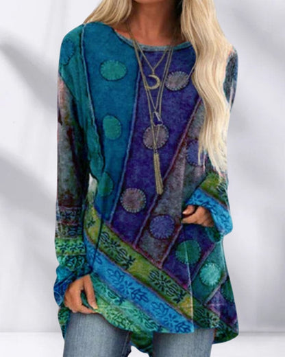 Amelie Retro Ethnic Off-Shoulder Top Women