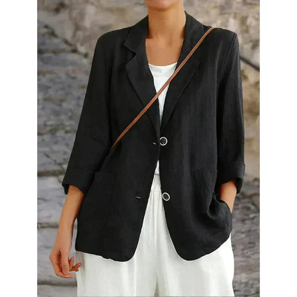 Lightweight Button-Up Cardigan with Relaxed Fit