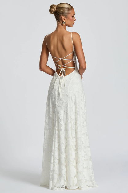 Women’s Floral Lace Mermaid Maxi Dress for Formal Occasions