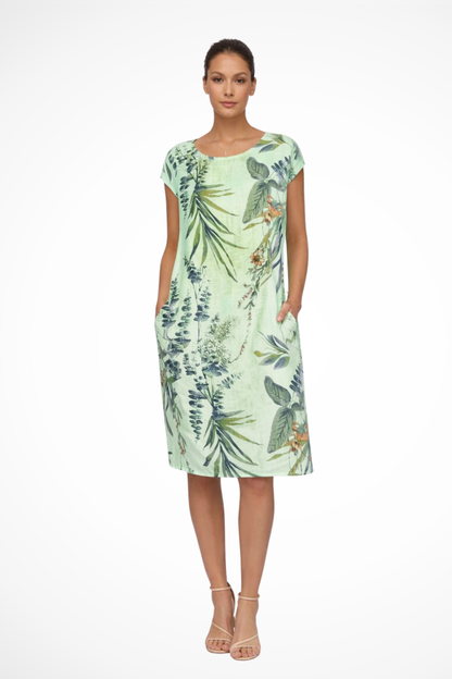 Women’s Elegant Floral Print Midi Dress for Casual Wear