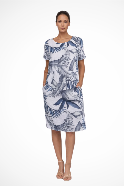 Women’s Elegant Floral Print Midi Dress for Casual Wear