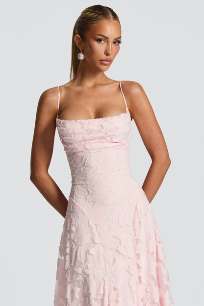 Women’s Floral Lace Mermaid Maxi Dress for Formal Occasions