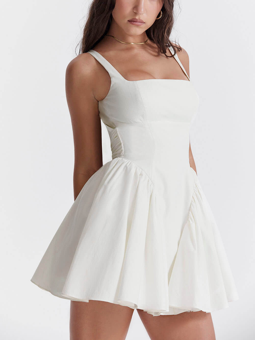 Women's A-Line Mini Dress with Sweet Bow Detail and Flattering Silhouette