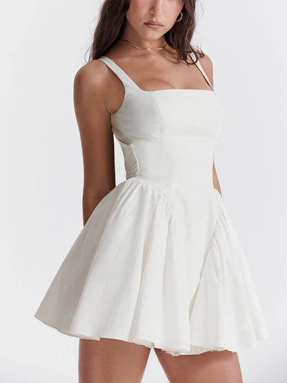 Women's A-Line Mini Dress with Sweet Bow Detail and Flattering Silhouette