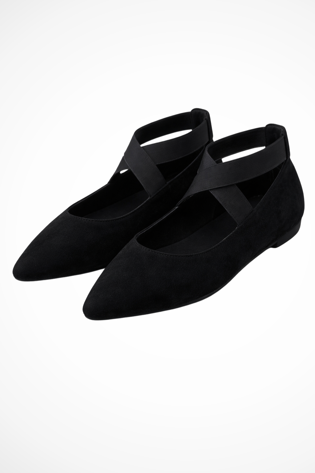 Women’s Pointed Toe Ballet Flats Cross Strap Mary Jane Shoes