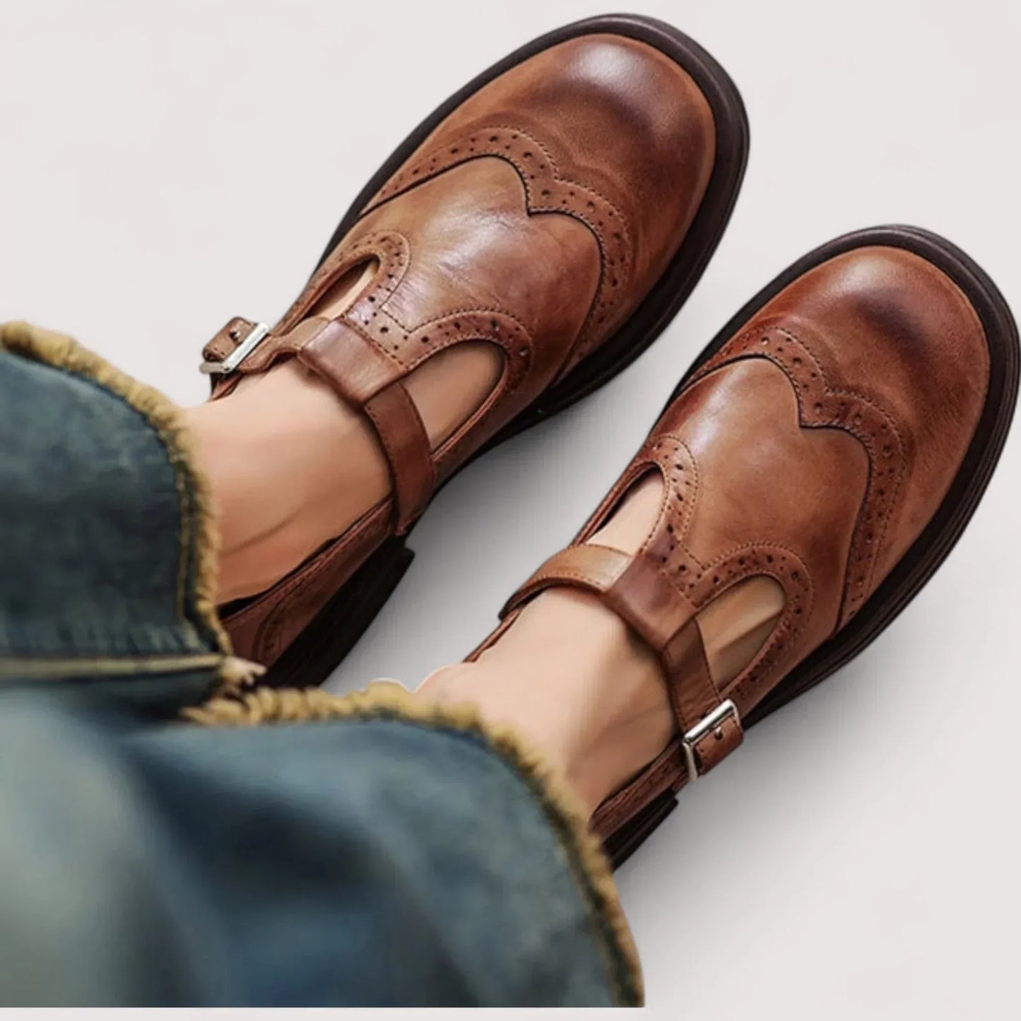 Modern Retro Shoes with Adjustable Strap