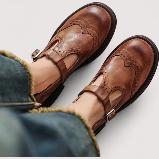 Modern Retro Shoes with Adjustable Strap
