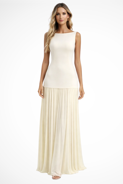 Elegant Pleated Women Maxi Dress