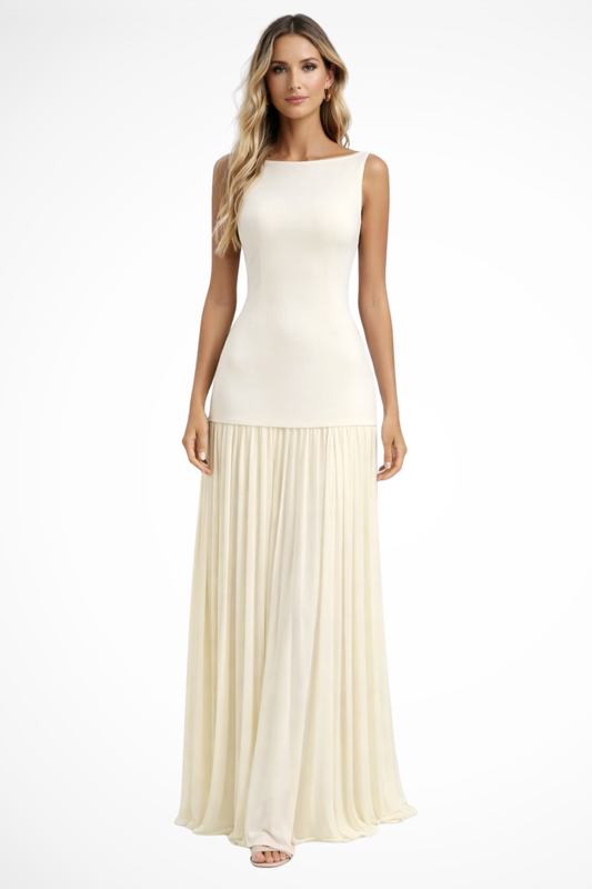 Elegant Pleated Women Maxi Dress