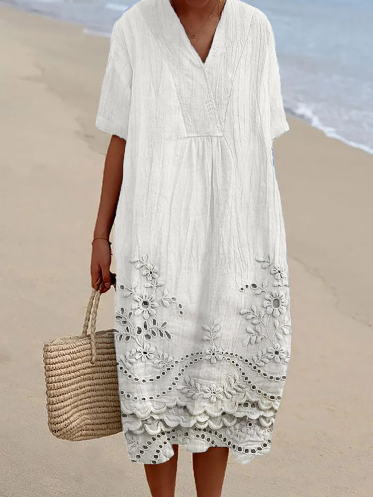 Mila Midi Dress Cotton Bohemian Summer Dress Women