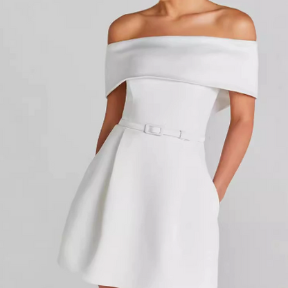 Off-Shoulder Flared Mini Dress for Women