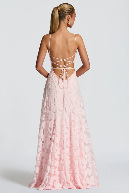 Women’s Floral Lace Mermaid Maxi Dress for Formal Occasions