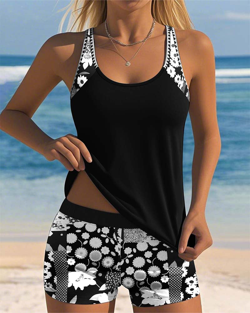 Two-Piece Tankini Set Beachwear for Women