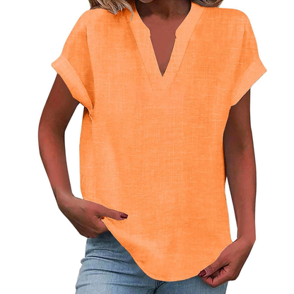 Women's Casual V-Neck Loose Fit Summer Blouse