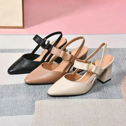 Mary Jane Block Heel Pumps for Women