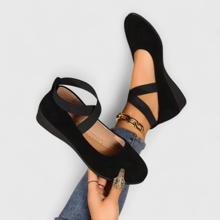 Women's Orthopedic Wedge Sandals with Adjustable Cross Straps