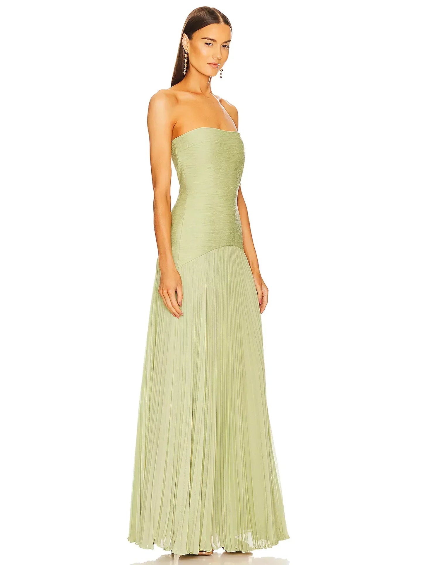 Ruby Strapless Pleated Maxi Dress for Women