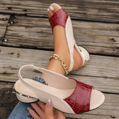 Women's Sandals with Wide Heel and Cushioned Insole