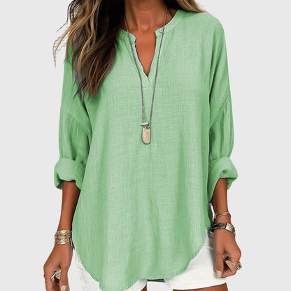 Flowy Long Sleeve Beach Shirt for Women