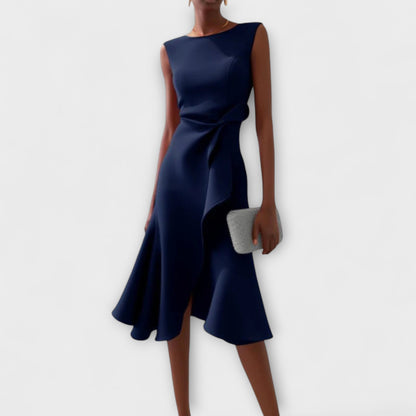 Women's Elegant Sleeveless Midi Cocktail Dress