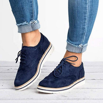 Women’s Lace-Up Oxford Sneakers with Brogue Detailing