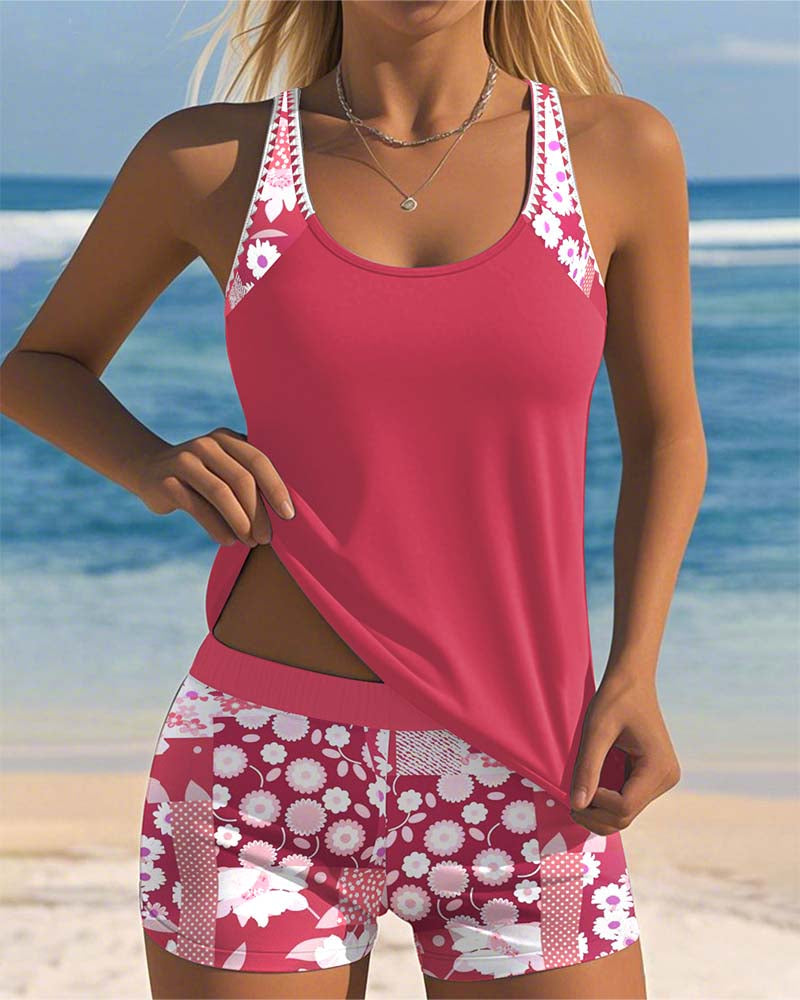 Two-Piece Tankini Set Beachwear for Women