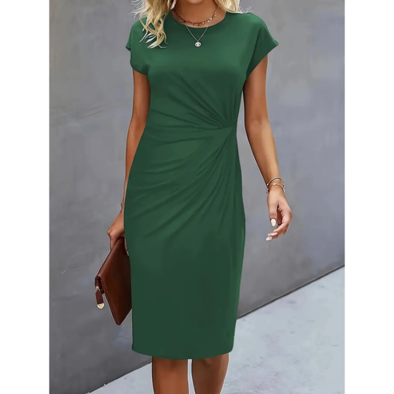 Women’s Ruched Midi Bodycon Dress