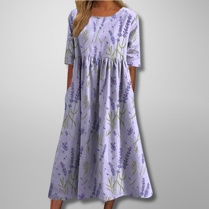 Soft Flowing Floral Midi Dress
