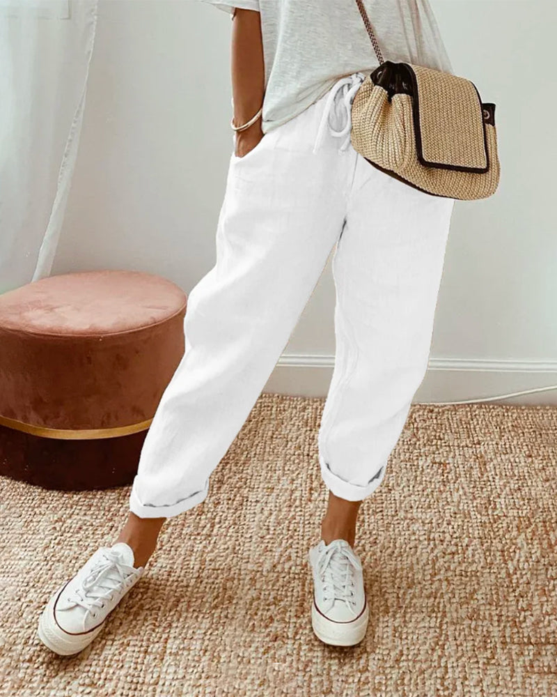 Breathable Comfort Cotton Pants | Moisture-Wicking