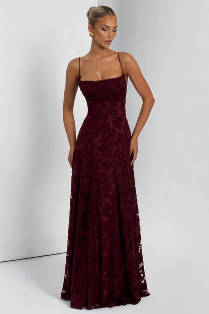 Women’s Floral Lace Mermaid Maxi Dress for Formal Occasions