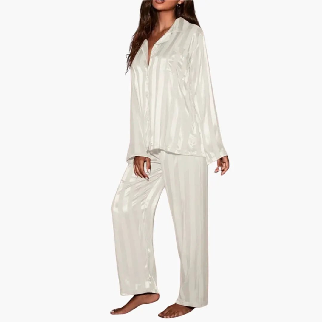 Women’s Elegant Long Sleeve Lounge Pajama Set