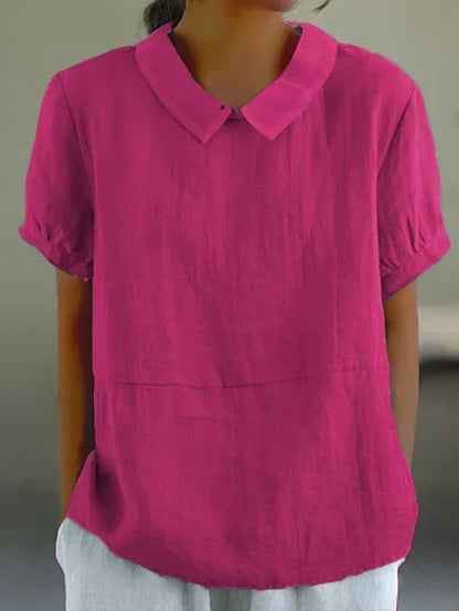 Classic Collared Casual Blouse for Women