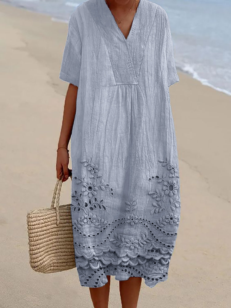 Mila Midi Dress Cotton Bohemian Summer Dress Women