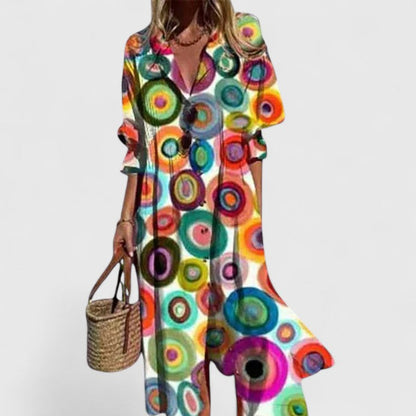Paula Boho Maxi Dress for Women - Elegant Flowy Style
