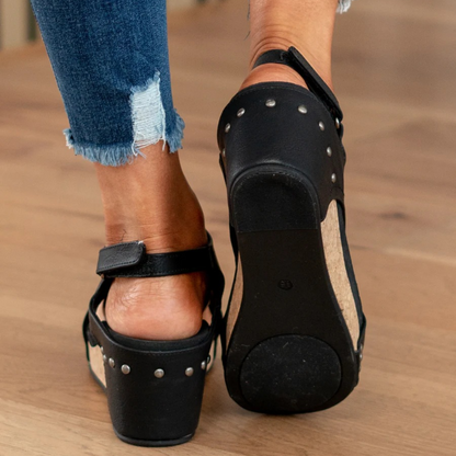 Cut-Out Wedge Open-Toe Sandals for Women