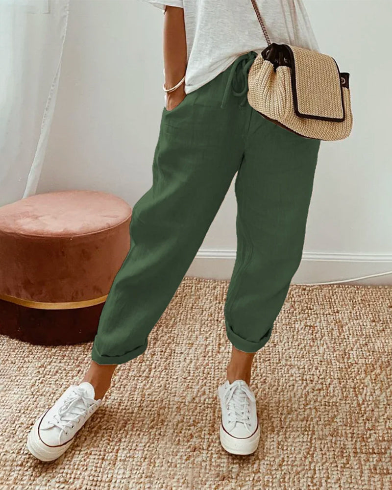 Breathable Comfort Cotton Pants | Moisture-Wicking